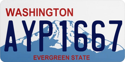 WA license plate AYP1667