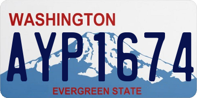 WA license plate AYP1674