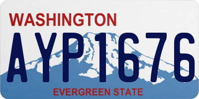 WA license plate AYP1676