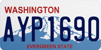 WA license plate AYP1690