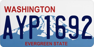 WA license plate AYP1692