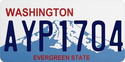 WA license plate AYP1704
