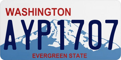WA license plate AYP1707