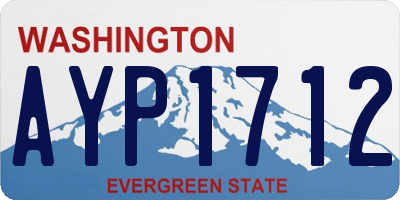 WA license plate AYP1712