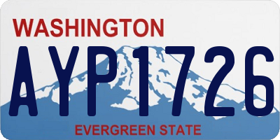 WA license plate AYP1726