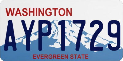 WA license plate AYP1729