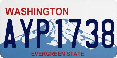 WA license plate AYP1738