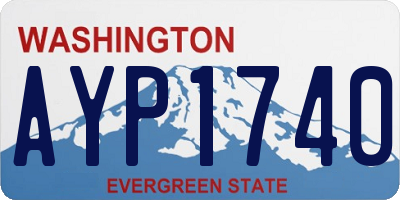 WA license plate AYP1740