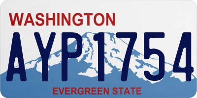 WA license plate AYP1754