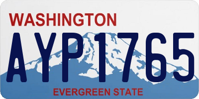 WA license plate AYP1765
