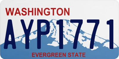 WA license plate AYP1771