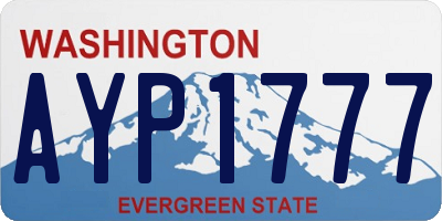 WA license plate AYP1777