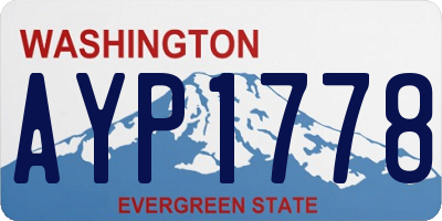 WA license plate AYP1778