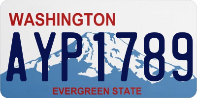 WA license plate AYP1789
