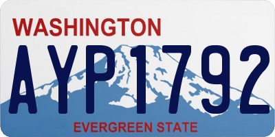WA license plate AYP1792