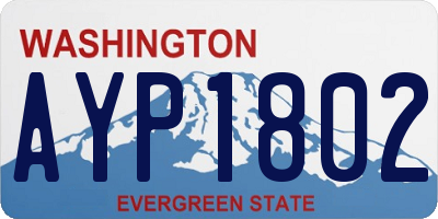 WA license plate AYP1802