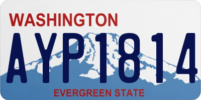 WA license plate AYP1814