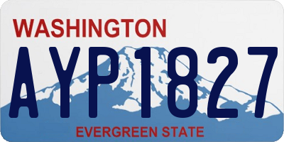 WA license plate AYP1827