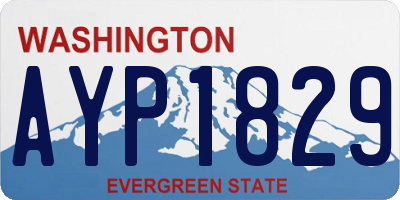 WA license plate AYP1829