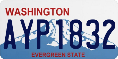 WA license plate AYP1832