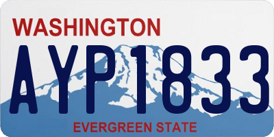 WA license plate AYP1833