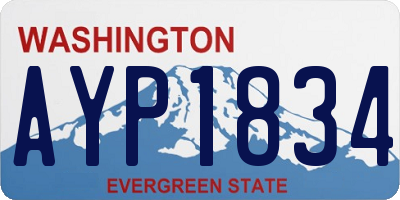 WA license plate AYP1834