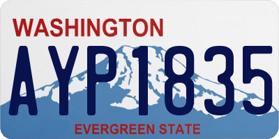 WA license plate AYP1835