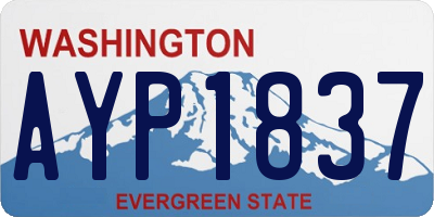 WA license plate AYP1837