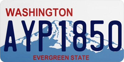 WA license plate AYP1850