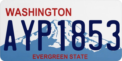 WA license plate AYP1853