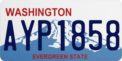 WA license plate AYP1858
