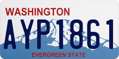 WA license plate AYP1861