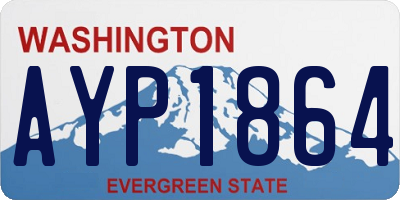 WA license plate AYP1864