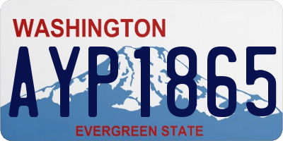 WA license plate AYP1865