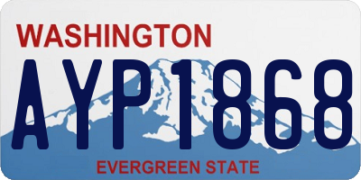 WA license plate AYP1868