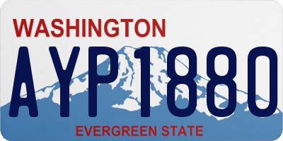 WA license plate AYP1880