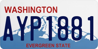 WA license plate AYP1881