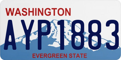 WA license plate AYP1883