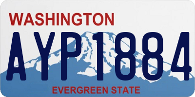 WA license plate AYP1884
