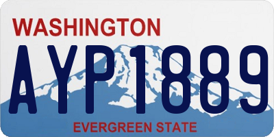 WA license plate AYP1889