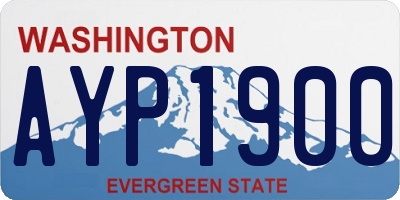 WA license plate AYP1900