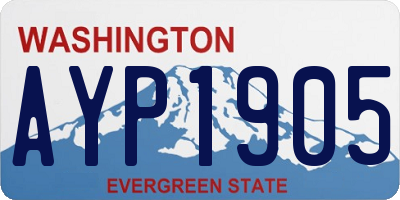 WA license plate AYP1905