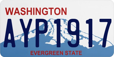 WA license plate AYP1917