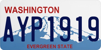WA license plate AYP1919