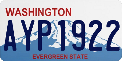 WA license plate AYP1922