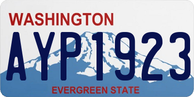 WA license plate AYP1923