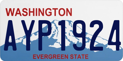 WA license plate AYP1924