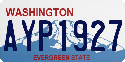 WA license plate AYP1927
