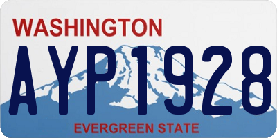 WA license plate AYP1928