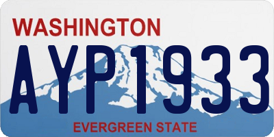 WA license plate AYP1933